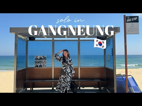 SOLO in GANGNEUNG VLOG 🇰🇷 bts bus stop, greem cafe & arte museum