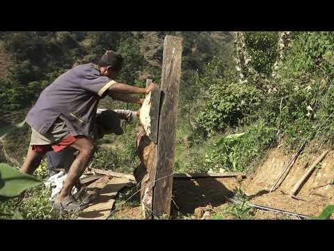 Nepali village || Making a house of bangur in the village