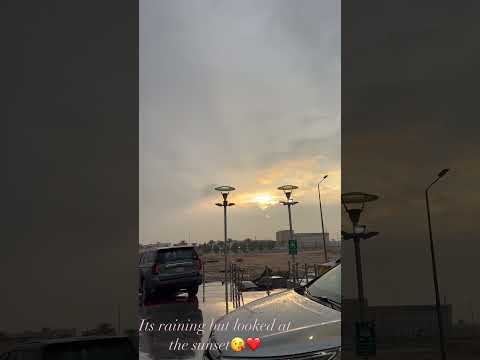 Rainy Days in Riyadh with Beautiful Sunset #rain #riyadh #shorts #sunset