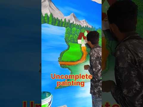 Uncomplete Painting design #shorts #ytshorts #viral #trendingshorts