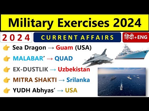 Exercise 2024 Current Affairs | Current Affairs Updated 2024 | Navy, Army, Airforce | Indologus CA