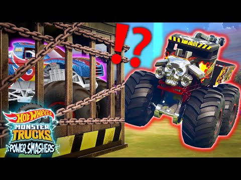 Stuck in a Cage!? | Hot Wheels Monster Trucks Power Smashers