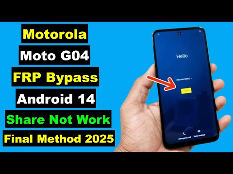 Motorola Moto G04 FRP Bypass Android 14 2025 Without PC | Share Not Working | Setting Not Opening