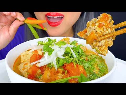 ASMR CRAB AND SHRIMP NOODLE SOUP | EATING SOUNDS | MUKBANG | ASMR PHAN