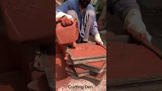 Amazing cement craft | Beautiful red tiles#cement #youtubeshorts #viralshorts