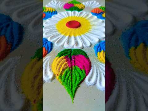 Colour full rangoli design #rangoli #art #shorts