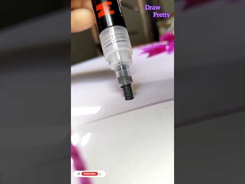 ⚫activating my new acrylic paint marker|subscribe my channel #drawpretty #satisfying #markers #short