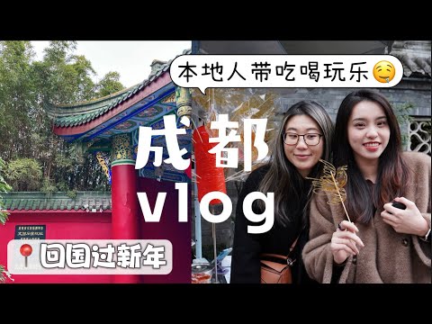 ENG SUB成都旅游Vlog ✈️6年后回国过新年😭感动重聚闺蜜 四川本地人带吃喝玩乐 人民公园相亲角 经典川菜美食  钵钵鸡 蛋烘糕 老妈蹄花 冰粉 麦芽糖 寻找年味太古里 #成都旅游 #广东话