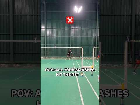 Net is your enemy 😈 #badminton