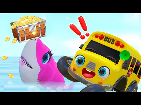 Play With Baby Shark | Protect Treasure With Baby Car | Nursery Rhymes & Kids Songs - Baby Car Songs