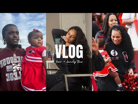 VLOG: Rylan's First Football Game + Get My Hair Done With Me + The Best Raw Burmese Curly Extensions