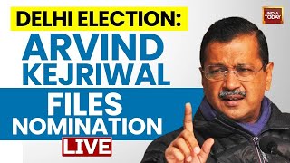 LIVE: Aam Aadmi Chief Arvind Kejriwal Files His Nomination For Delhi Elections | Delhi Polls