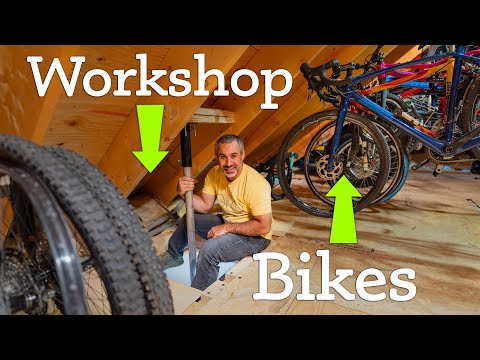 Turning My Attic Into A Bike Room. Yes, it has a fire pole