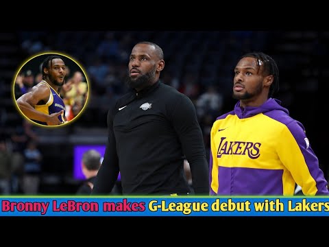 "Bronny James Makes G-League Debut with LeBron and Lakers Watching! 6 Points Scored!"😳