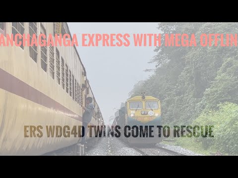 Stranded Train Rescued with Surprise Offlink | 16596 PANCHAGANGA Express with ERS WDG-4D twins 🚂