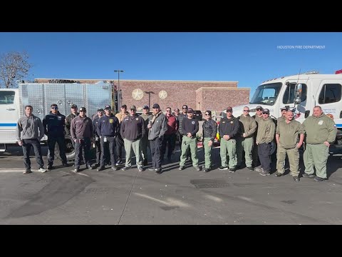 Texas firefighters arrive in California to help battle wildfires