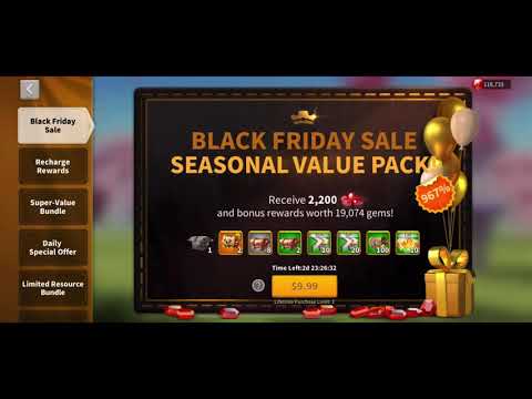 Thanksgiving and Black Friday Holiday Bundles - Rise of Kingdoms