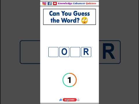 Can you guess the word? 🤔 #iqtest #intelligencetest #braintest #brainteasers #iq #shorts