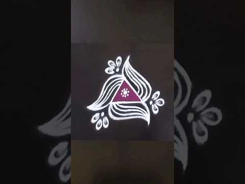 small rangoli | daily rangoli | small muggulu | kolam design without dot