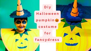 Diy Halloween pumpkin🎃costume for kids fancydress#Last minute Halloween fancydress competition idea