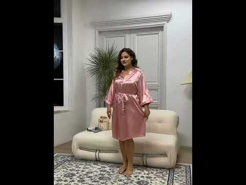 Unboxing Luxury: Plus Size Elegant V-Neck Satin Robe Review #PlusSizeFashion #ElegantStyle #shrots