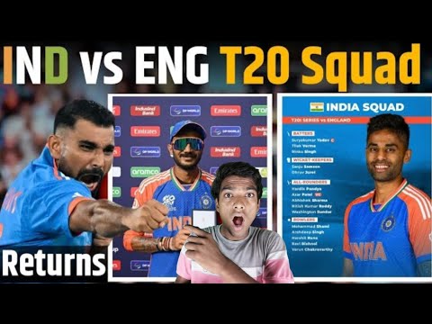 BIG UPDATE IND VS ENG T20 SQUAD Announced, Shami back in the after 1 year