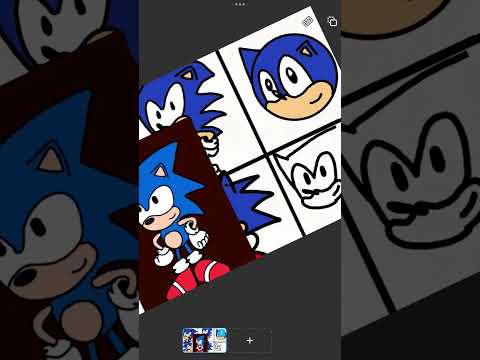 Drawing sonic in six different styles #sonicthehedgehog #soniccharacters #flipaclip #Combos Animator