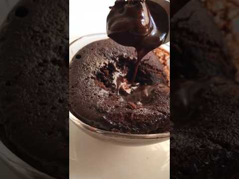 1 Minute Chocolate Lava Cake 🤤😋❣️ #soyummy #asmrcooking #lavacake