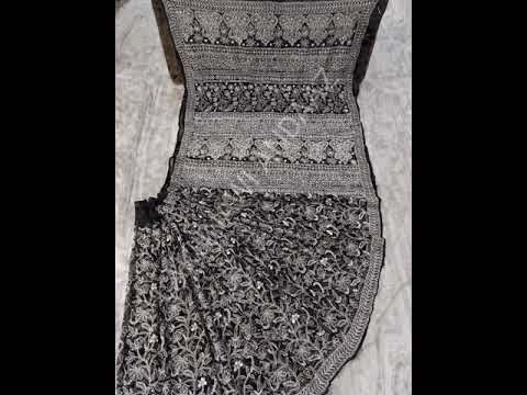 #lucknowi #shorts #chikankari #saree #lucknowisaree Georgette all over jaal sarees