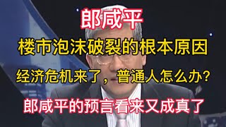 2025-01-22 【郎咸平】楼市泡沫破裂的根本原因，经济危机来了，普通人怎么办？ 郎咸平的预言看来又成真了