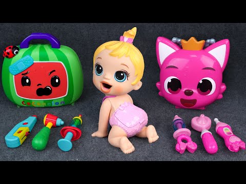 96 Minutes Pinkfong Ambulance ASMR, Satisfying Unboxing Doctor Play Set vs Tina Unboxing Toys