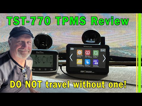 TST-770 TPMS System Review-Cap Sensors-Color Touch Screen-Signal Repeater vs EEZ RV Products-EP321