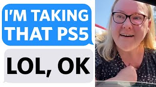 Karen ATTACKS ME and STEALS my PS5... not know it was a FAKE PS5 full of COAL - Reddit Podcast