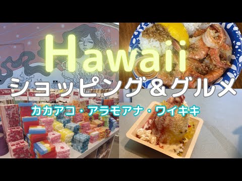 【ハワイ】#6 カカアコ＆アラモアナ＆ワイキキでショッピングとグルメ三昧！ ガーリックシュリンプ・ステーキ・シェイブアイス・エコバッグ・お土産etc～ハワイ春旅2023