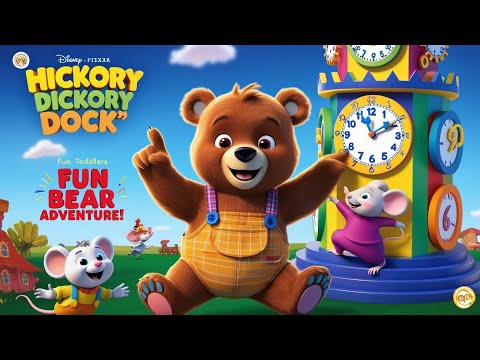 Hickory Dickory Dock | Fun Bear Adventure | Nursery Rhymes for Kids