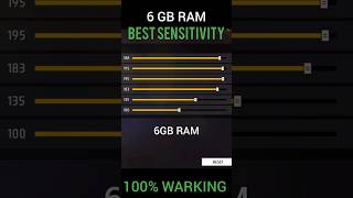 6GB RAM best sensitivity in free fire | 6GB RAM free fire setting | 6GB RAM sensitivity in free fire