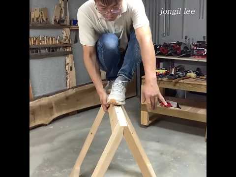 Making A Simple Style Folding Sawhorse #shorts