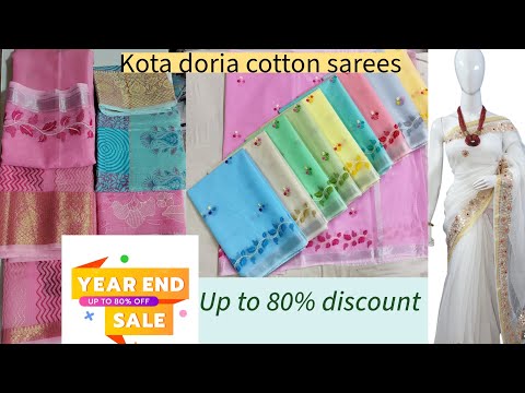 Kota doria cotton saree/ up to 80% discount/free Shipping #kotasaree