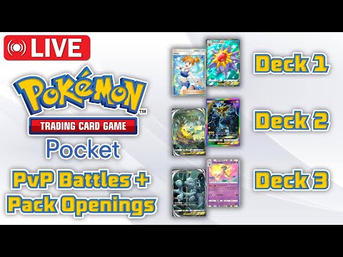 PvP Battles + Pack Openings! - Livestream - Pokemon TCG Pocket