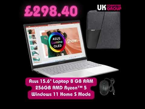 NEARLY GONE: Asus 15.6" Laptop 8 GB RAM 256GB AMD Ryzen™ 5 Windows 11 Home S Mode £298.40 w/code