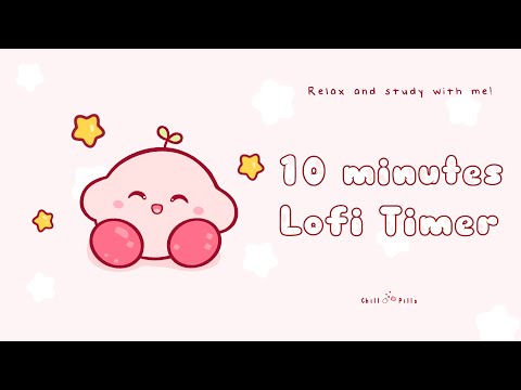 10 minutes - Relax & study with me Lofi | happy kirb #timer #10minutes   #10minutetimer #lofi