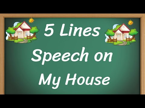 My House Short 5 Lines Speech in English || 5 Lines Speech on My House