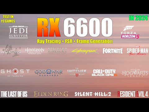 RX 6600 | Test in 19 Games with Ray Tracing, FSR and Frame Generation!