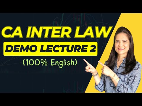 CA INTER LAW - Demo Lecture 2 (in English) | CA Preeti Aggarwal