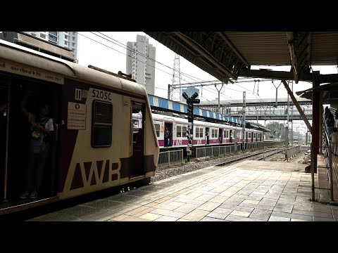 Mumbai Local Train Travelling On Bhivandi Line.