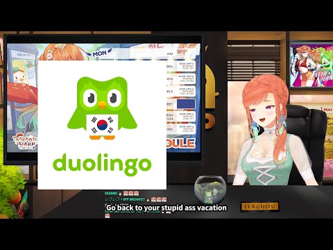 [ENG SUB] Duolingo on vacation flirting Kiara in Korean