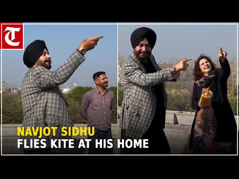 Navjot Sidhu celebrates Lohri by flying kite at his home