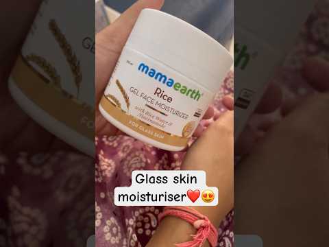 Mamaearth rice gel moisturiser😳 glass skin #shorts #nykaa #mamaearth #review #unboxing #trending