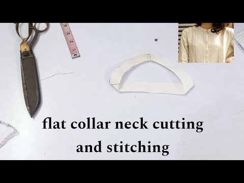 Flat Collar Cutting And Stitching|| Collar Cutting| कॉलर की कटिंग कैसे करें| फ्लैट कॉलर कैसे बनाए