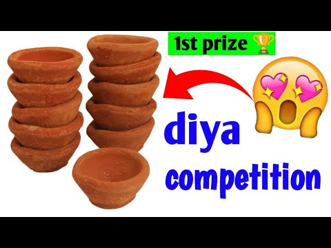 diya decoration for school competition / How to decorate diya / First prize diya decoration ideas